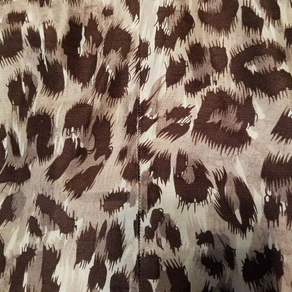 Banana Republic Leopard Print Silk Skirt Sz 8P - Picture 7 of 8